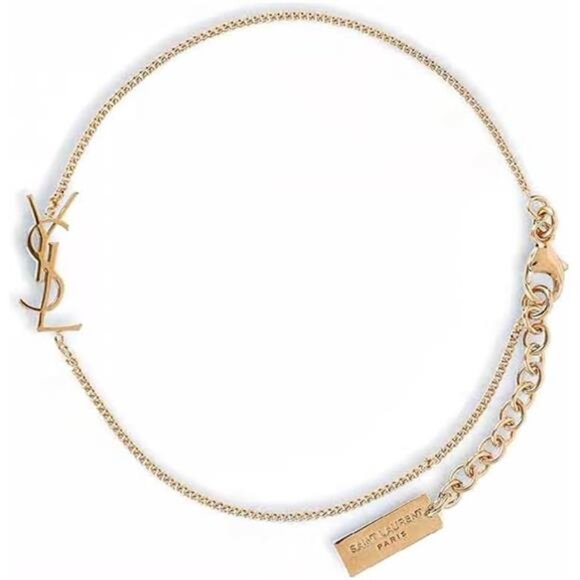 Luxury Gold Initial Bracelet for Women, Designer Statement 18K Gold Chain - Picture 1 of 7